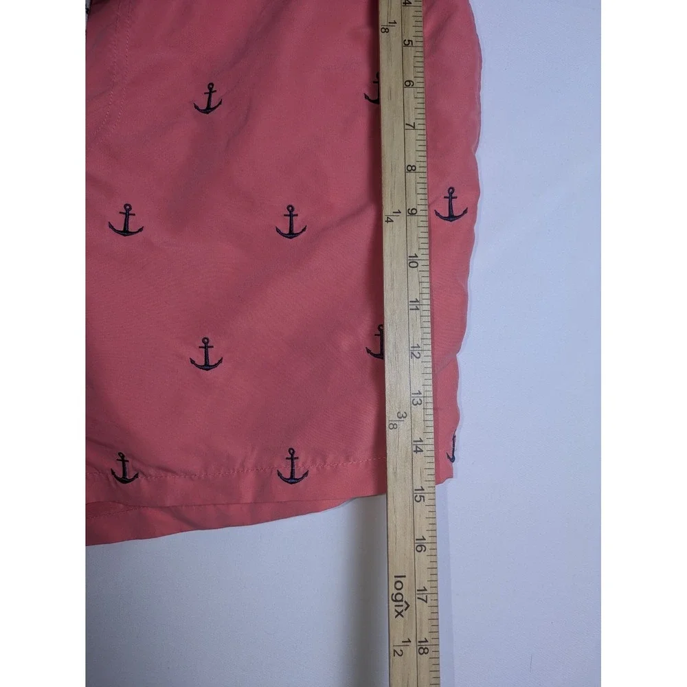 Maamgic Swim Trunks Men's L‎ arge Coral Anchor Print Elastic Waist Pockets